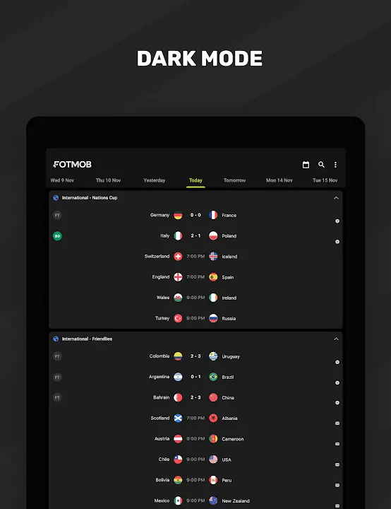 Fotmob pro MOD APK